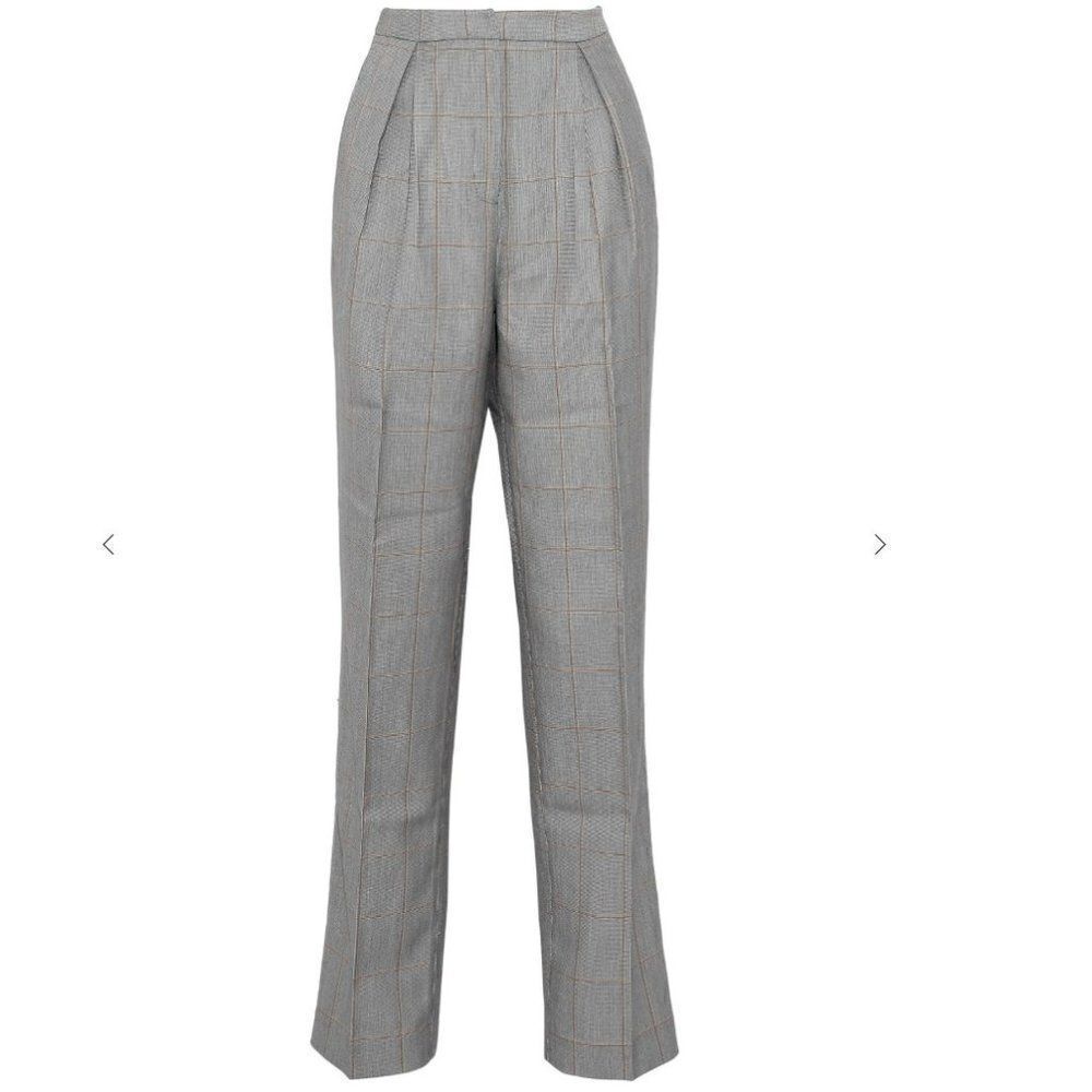 ‎Walter Baker Ingrid Pleated Plaid Straight Pant